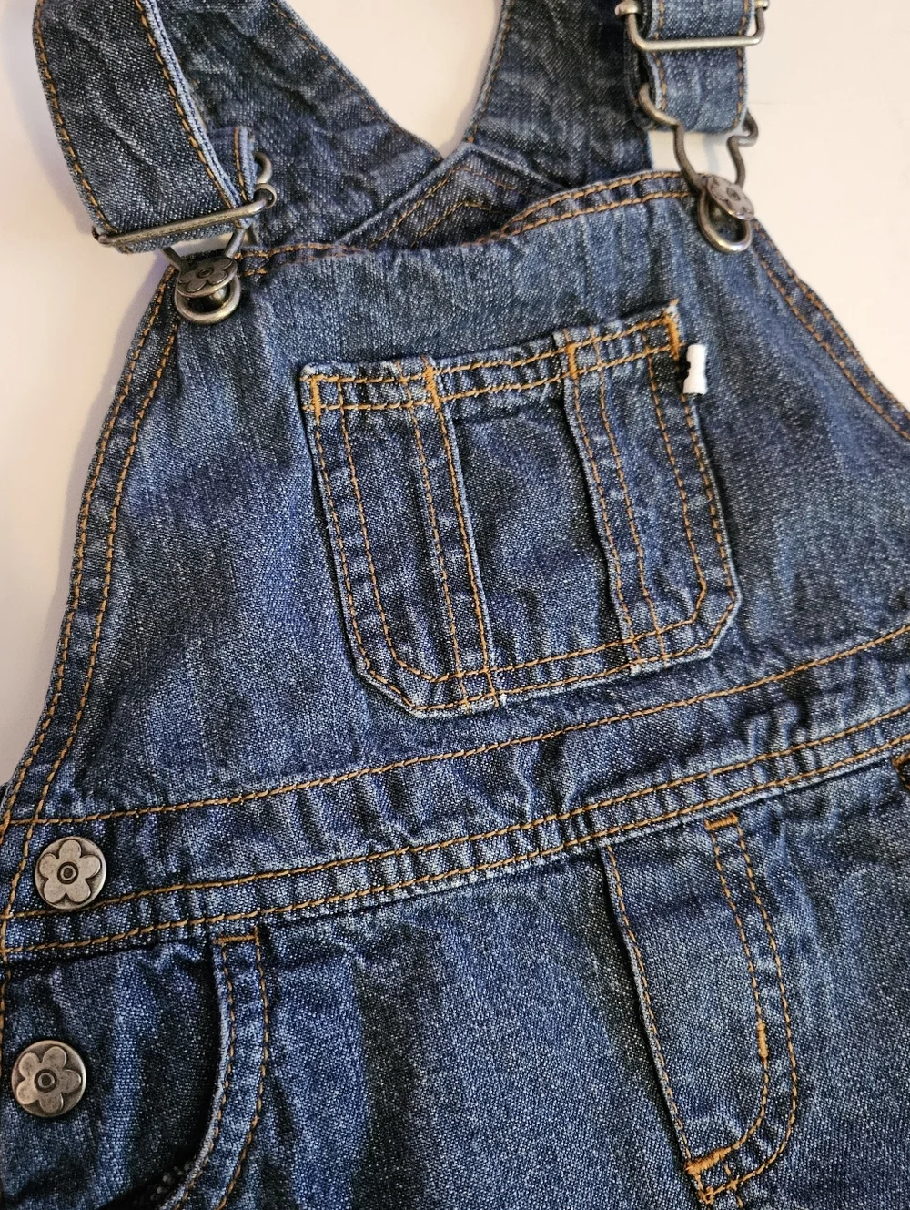 Denim Skirt Overalls Flower Decal 18M